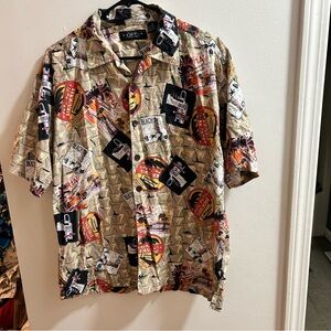 Vintage Cactus Hawaiian Print Size Medium Men's‎ Shirt